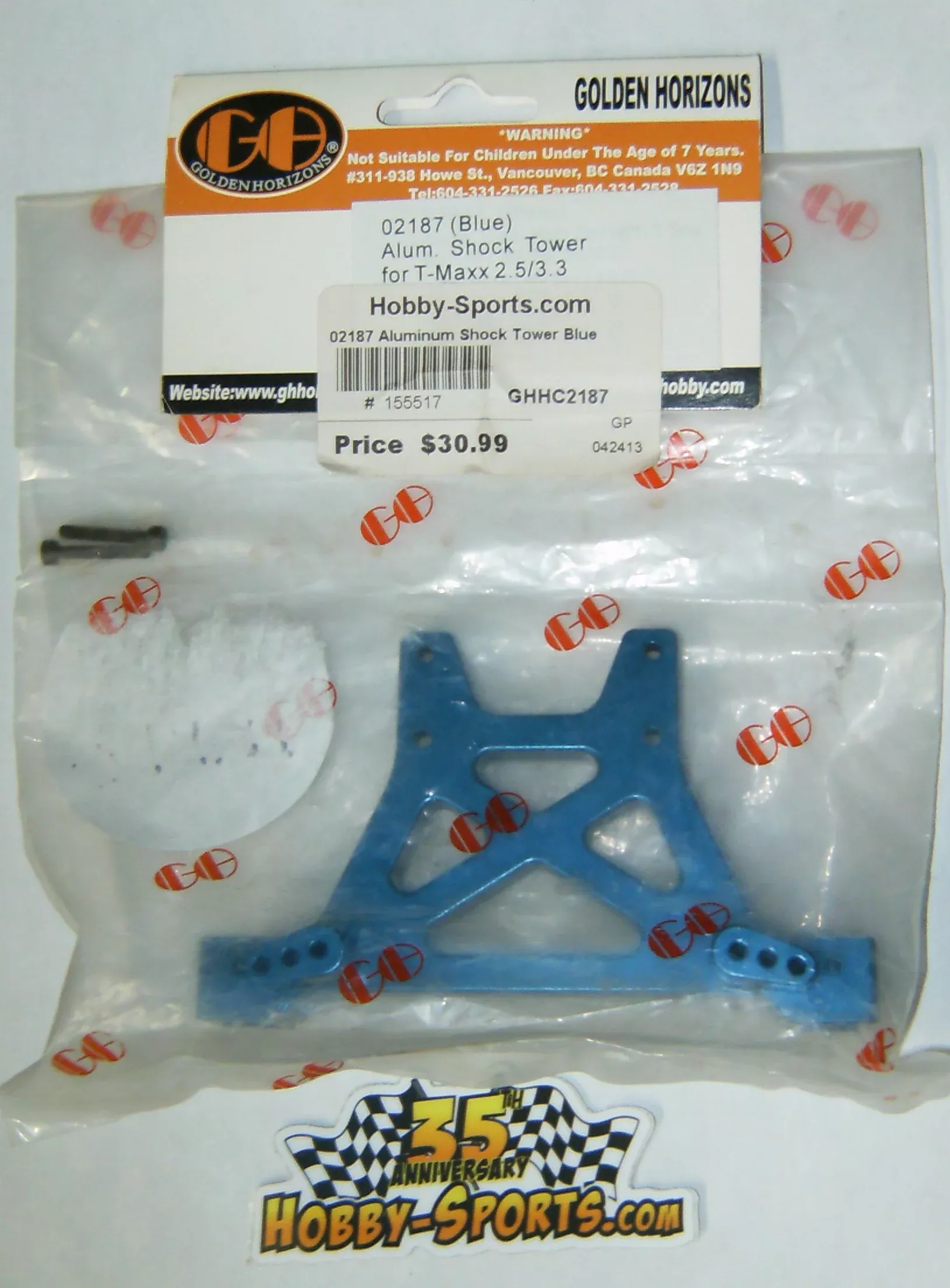 02187 Aluminum Shock Tower Blue