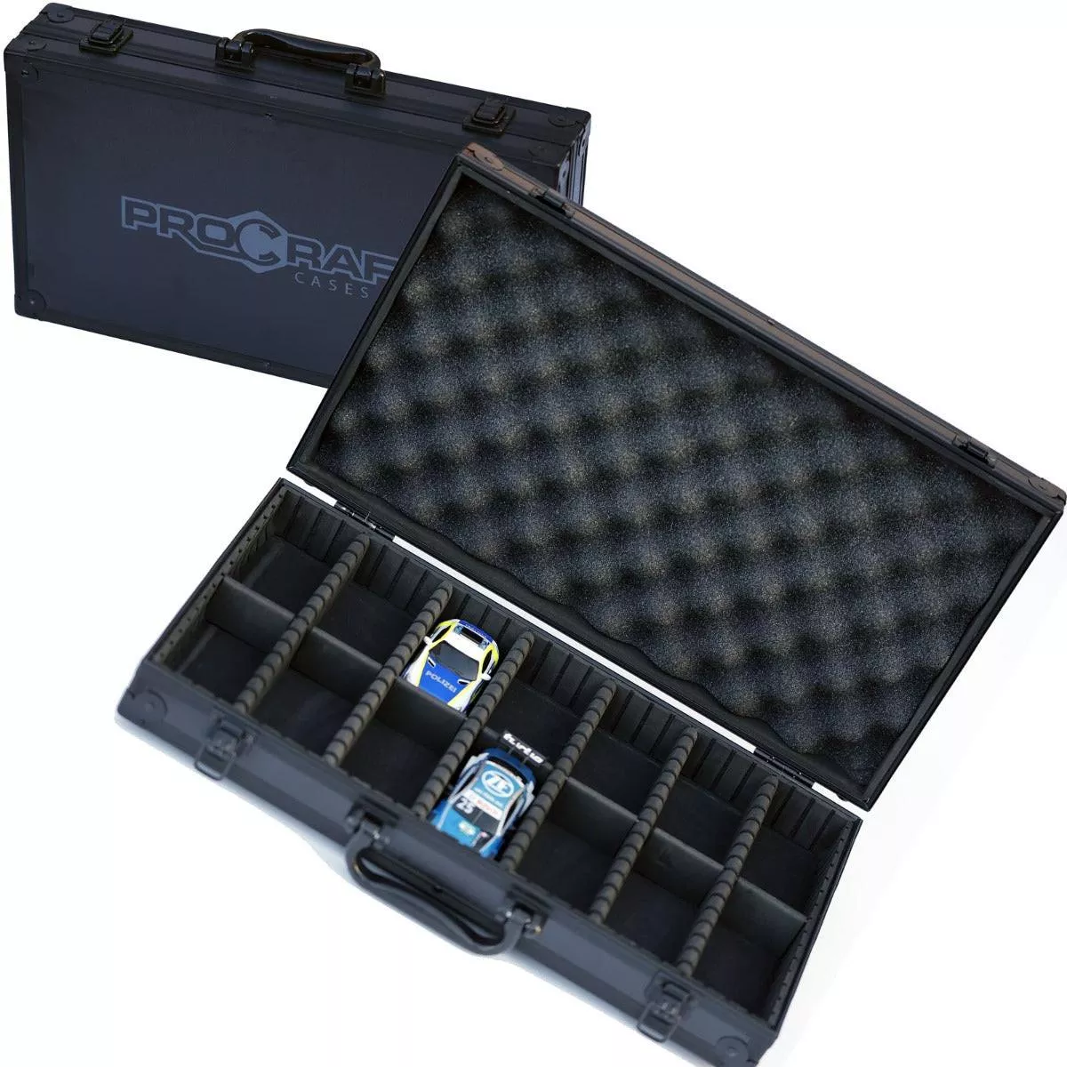 1-43-scale-diecast-slot-car-metal-carrying-case-carrera-minichamps-greenlight-ix 1/43 Scale Diecast Slot Car Metal Carrying Case For Carrera MiniChamps Greenlight ixo