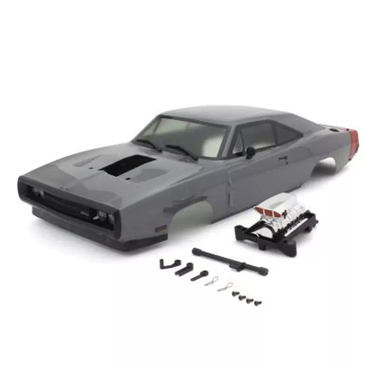 1970 Dodge Charger Supercharge Gray Pre-Painted Body for Fazer | Kyosho