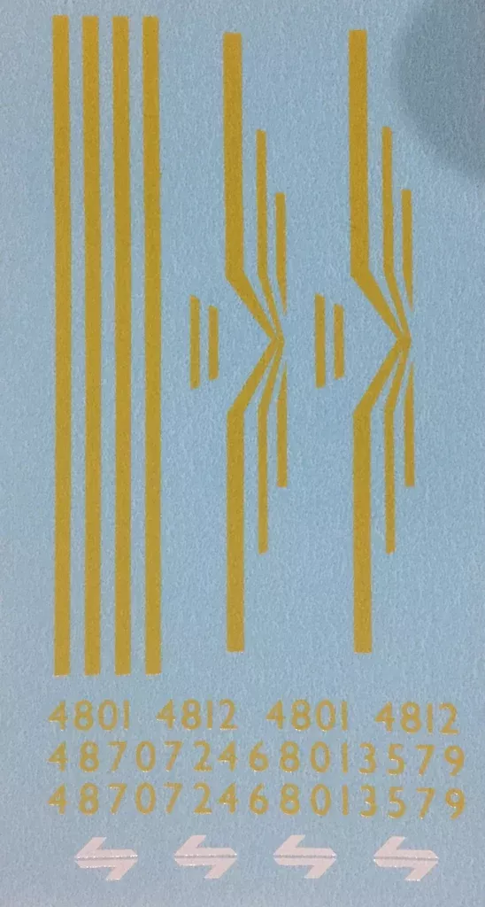 48 Class CHSK10 - 48 class LOCOMOTIVE YELLOW LININGS FOR INDIAN RED BODY, Ozzy Decals