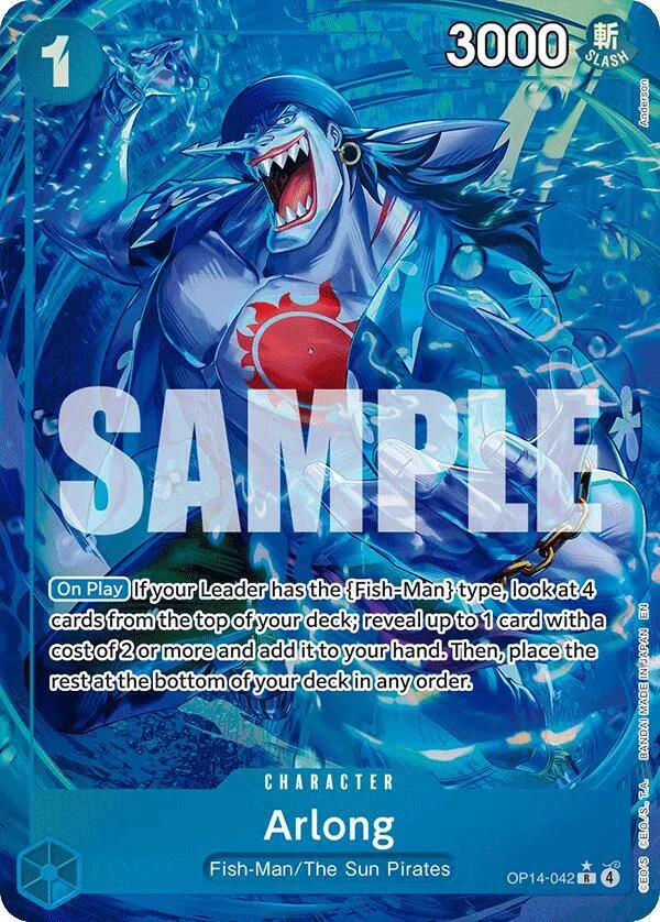 Arlong (Alternate Art) - The Azure Sea's Seven - (OP14-042)