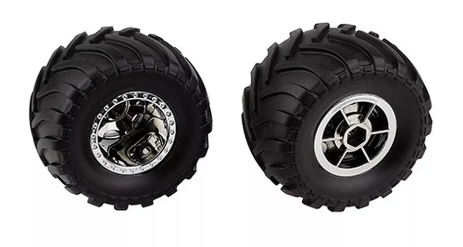 AssociatedMT12 Wheels and Tires, Chrome
