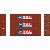 Athearn 29165 HO RTR 40' Container, TAL (3)