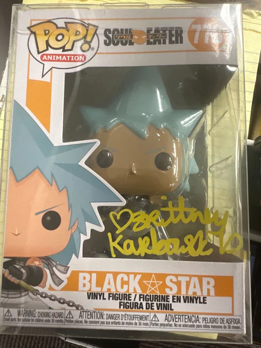 autographed-by-brittney-karbowski-funko-pop-animation-soul-eater-black-star-778- Autographed By Brittney Karbowski Funko Pop! Animation: Soul Eater - Black & Star #778 JSA#WIT135291