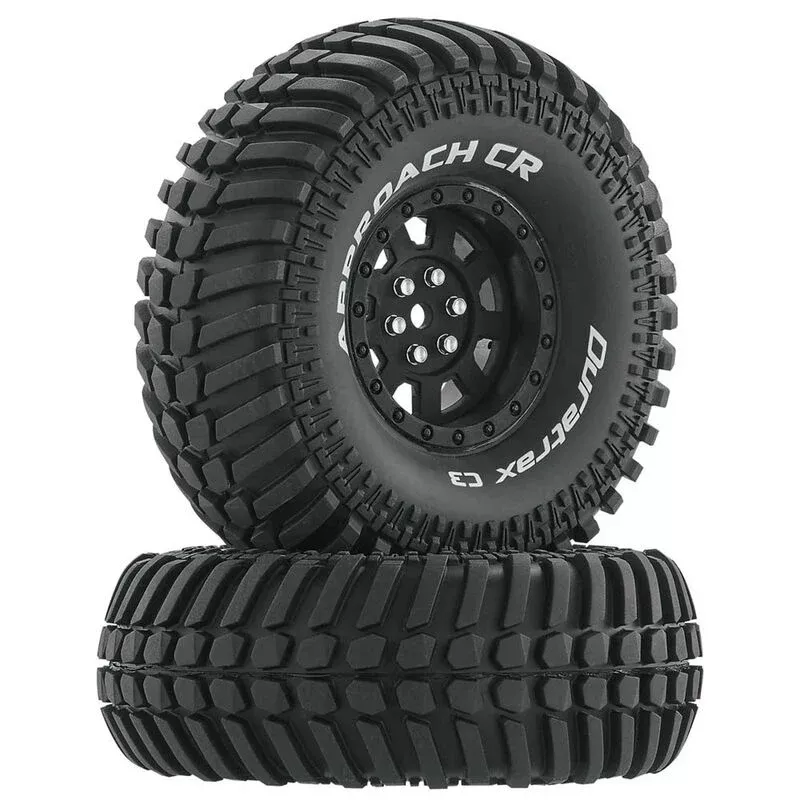 Duratrax Approach CR C3 Mounted 1.9" Crawler Tires (Black) (2)