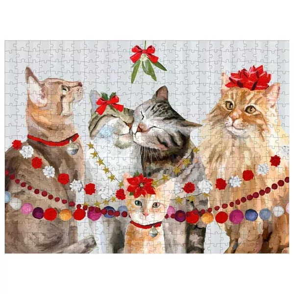 final-sale-festive-cat-bunch-500-piece-foil-puzzle FINAL SALE - Festive Cat Bunch 500 Piece Foil Puzzle