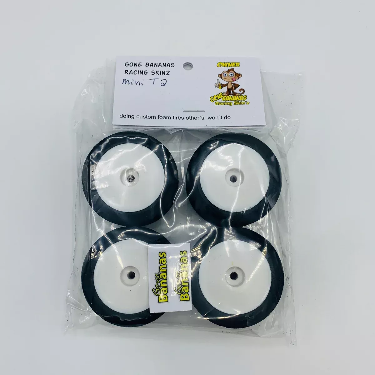 Gone Bananas Mini-T 2.0 Foam Tires (White Wheels)
