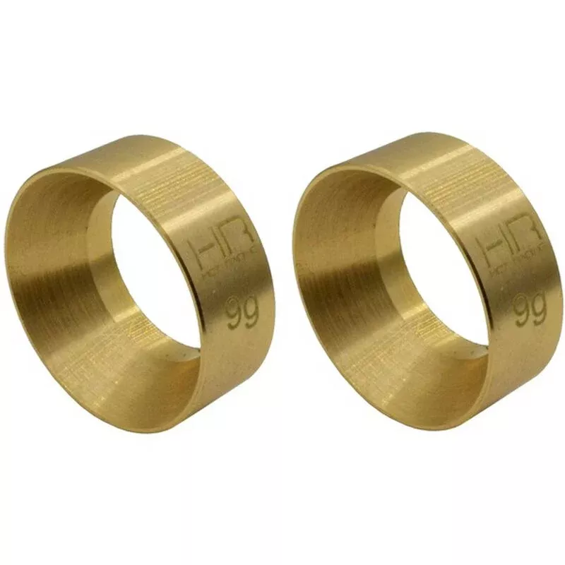 Hot Racing Axial SCX24 Brass KMC Machete Wheel Weights (9g)
