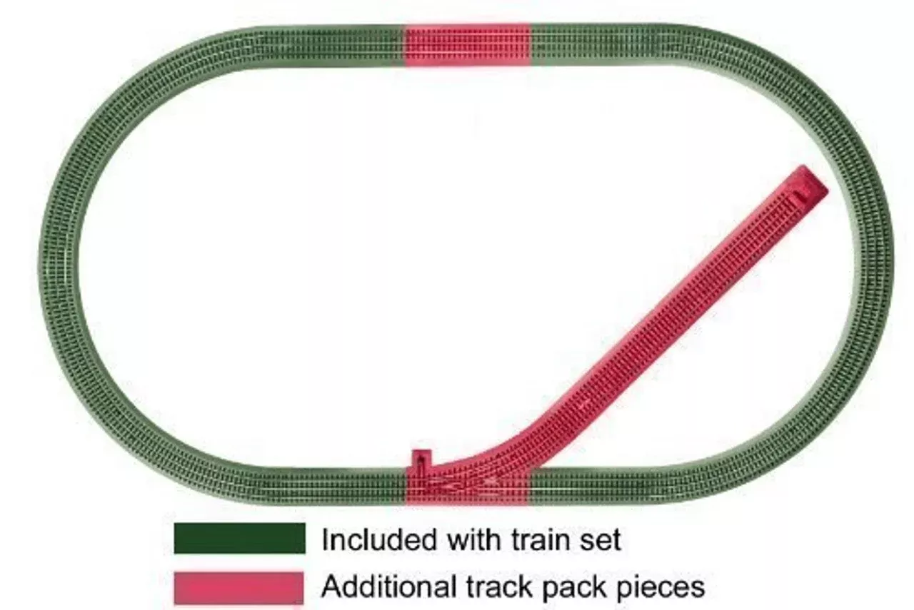 lionel-o-scale-fastrack-siding-track-add-on-track-pack-12044 Lionel O Scale FasTrack Siding Track Add-On Track Pack - 12044