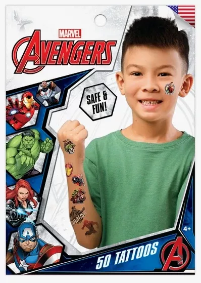 Marvels Avengers Tattoos 50 Pack