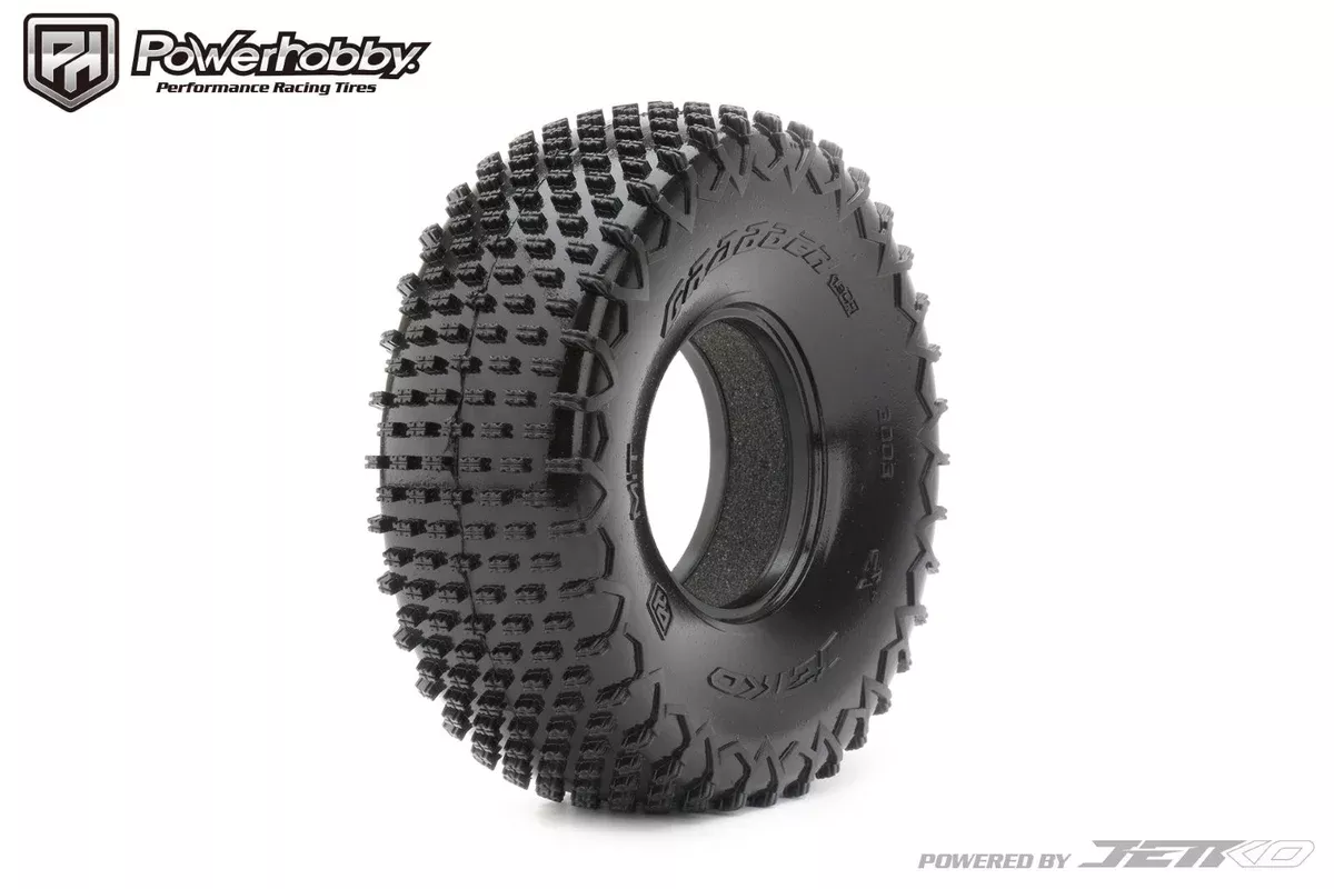 Powerhobby 1.9" Grabber Ultra Soft 1/10 Rock Crawler Tires w Foams (2)