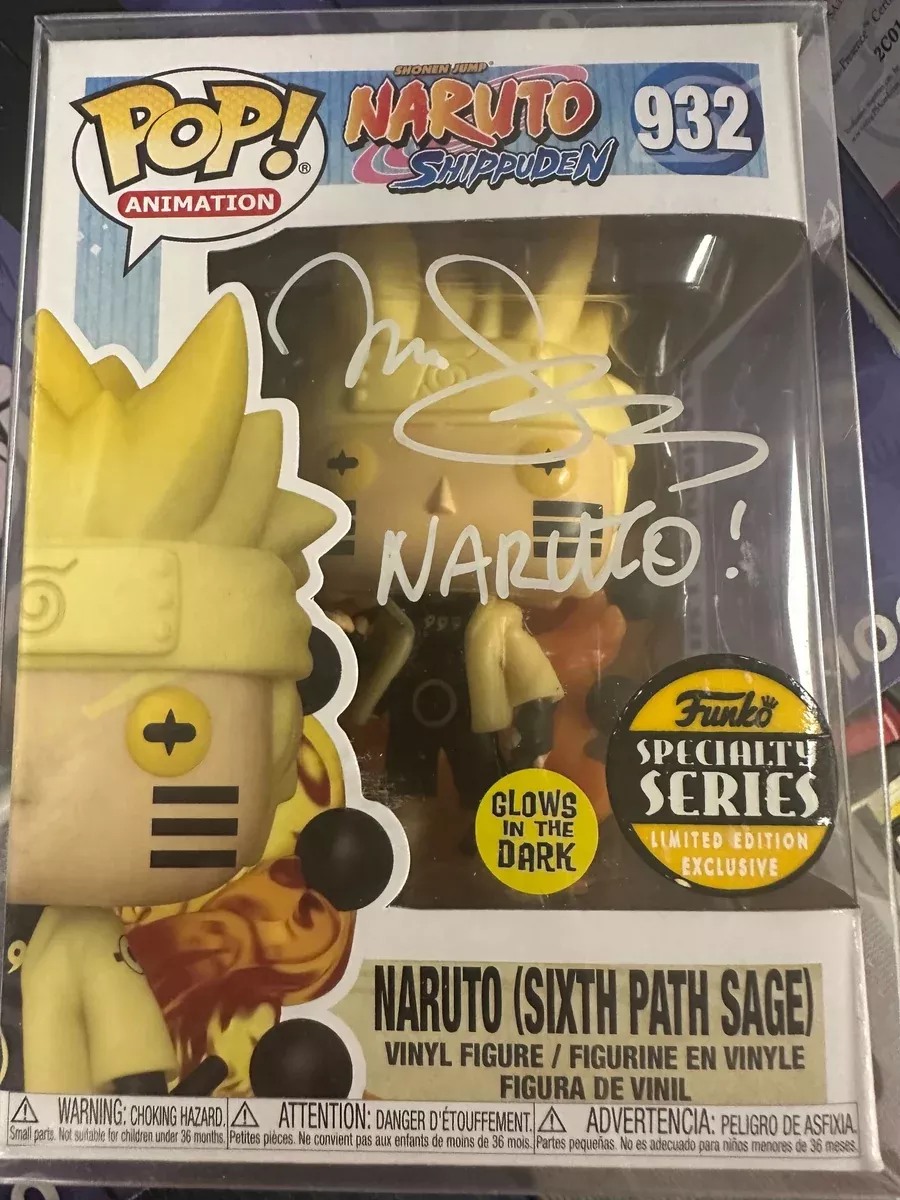 (Signed Malie Flanagen) Funko POP! Animation: Naruto- Naruto Uzumaki (Sixth Path Sage) (Glow in the Dark) (Specialty Series) #932 JSA#NN45262