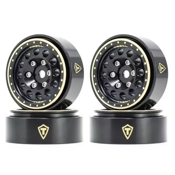 treal-hobby-type-1-0-12-hole-brass-beadlock-wheels-black-40g-ea-4 Treal Hobby Type A 1.0" 12-Hole Brass Beadlock Wheels (Black) (40g ea) (4)