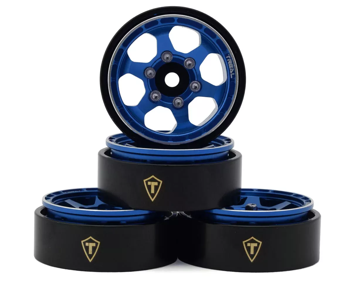 treal-hobby-type-d-1-0-concave-6-spoke-beadlock-wheels-blue-4-21-2g Treal Hobby Type D 1.0" Concave 6-Spoke Beadlock Wheels (Blue) (4) (21.2g)