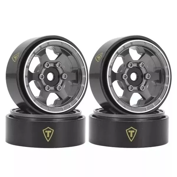 treal-scx24-wheels-1-0-beadlock-wheels-4p-scale-look-concave-six-spoke-rim-crawl Treal SCX24 Wheels 1.0" Beadlock Wheels (4P) Scale-Look Concave Six Spoke Rim Crawler Wheels for Axial SCX24 -Type D