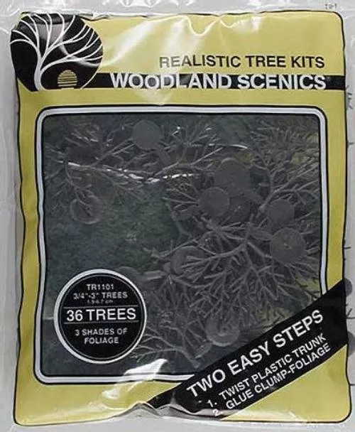 woodland-scenics-tr1101-n-ho-tree-kits-3-4x3-36-train-scenery Woodland Scenics TR1101 N/HO Tree Kits 3/4x3" (36) Train Scenery