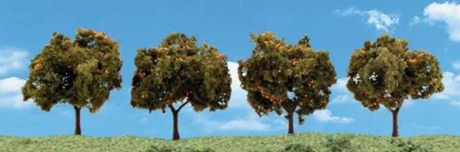 woodland-scenics-tr3592-n-ho-orange-trees-2-3-4-train-scenery Woodland Scenics TR3592 N/HO Orange Trees 2"-3" (4) Train Scenery