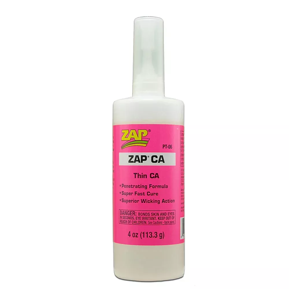 zap-glue-zap-thin-ca-adhesive-4-oz-bottle-pt-06 ZAP Glue Zap Thin CA Adhesive – 4 oz Bottle (PT-06)