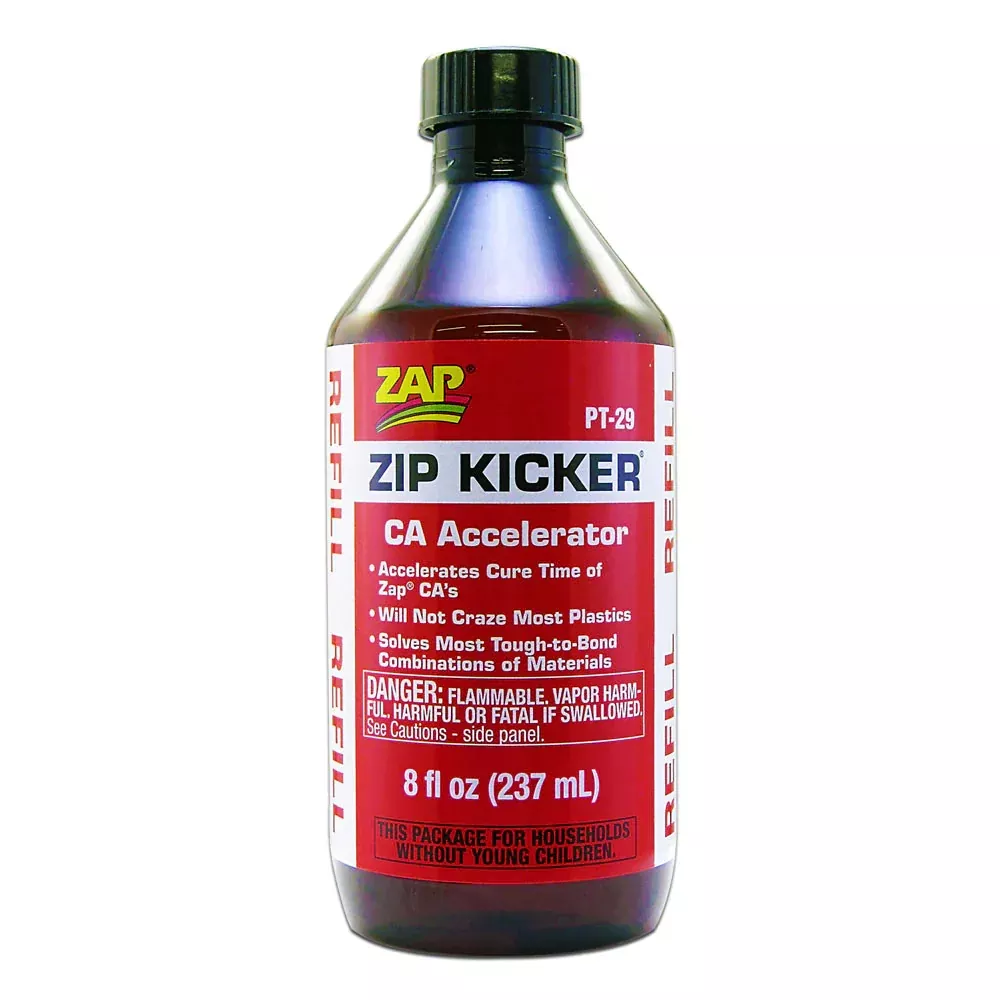zap-glue-zip-kicker-ca-accelerator-refill-8-oz-bottle-pt-29 ZAP Glue Zip Kicker CA Accelerator Refill – 8 oz Bottle (PT-29)